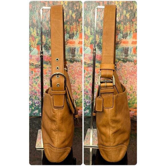 GUC Authentic Vintage Coach Soho? 9481 2 Way Bag in Camel - Picture 3 of 10